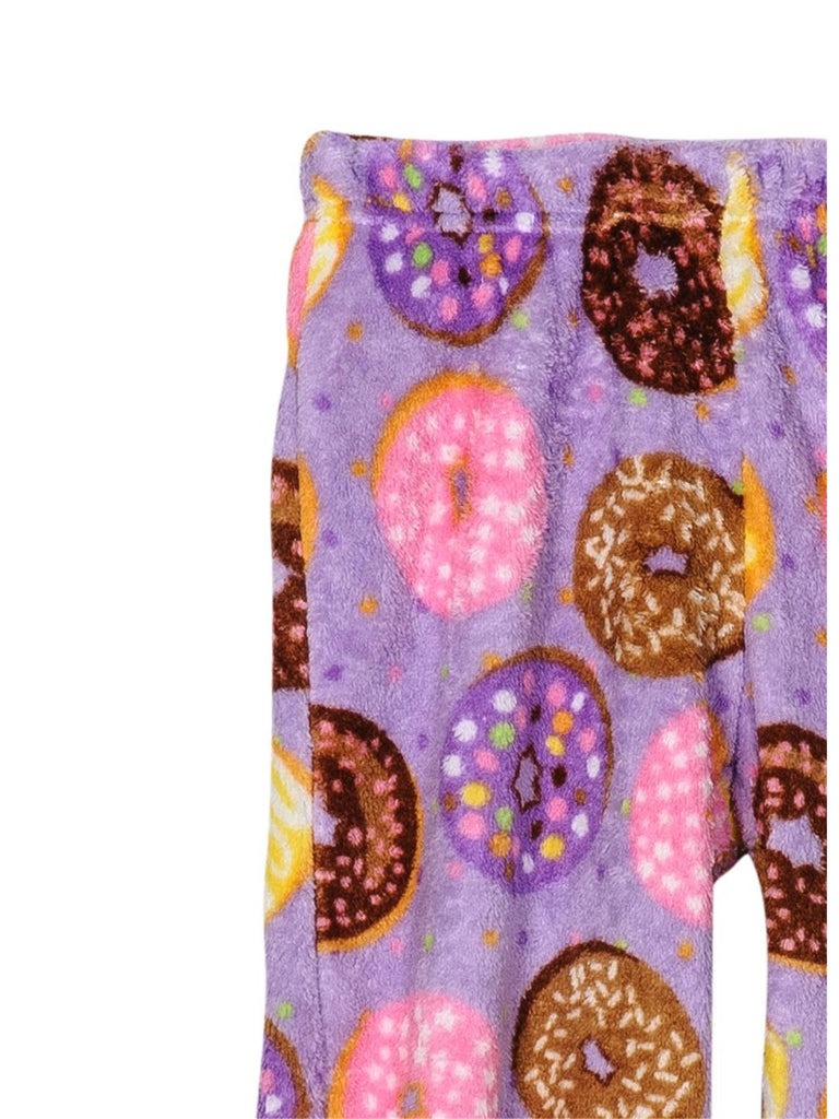 Up Past 8 Big Girls'  Fuzzy Pajama Pant, Donuts