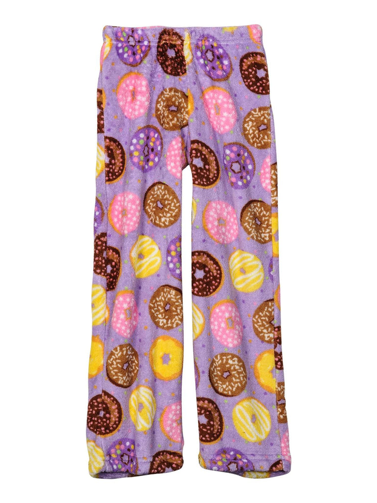 Up Past 8 Big Girls'  Fuzzy Pajama Pant, Donuts
