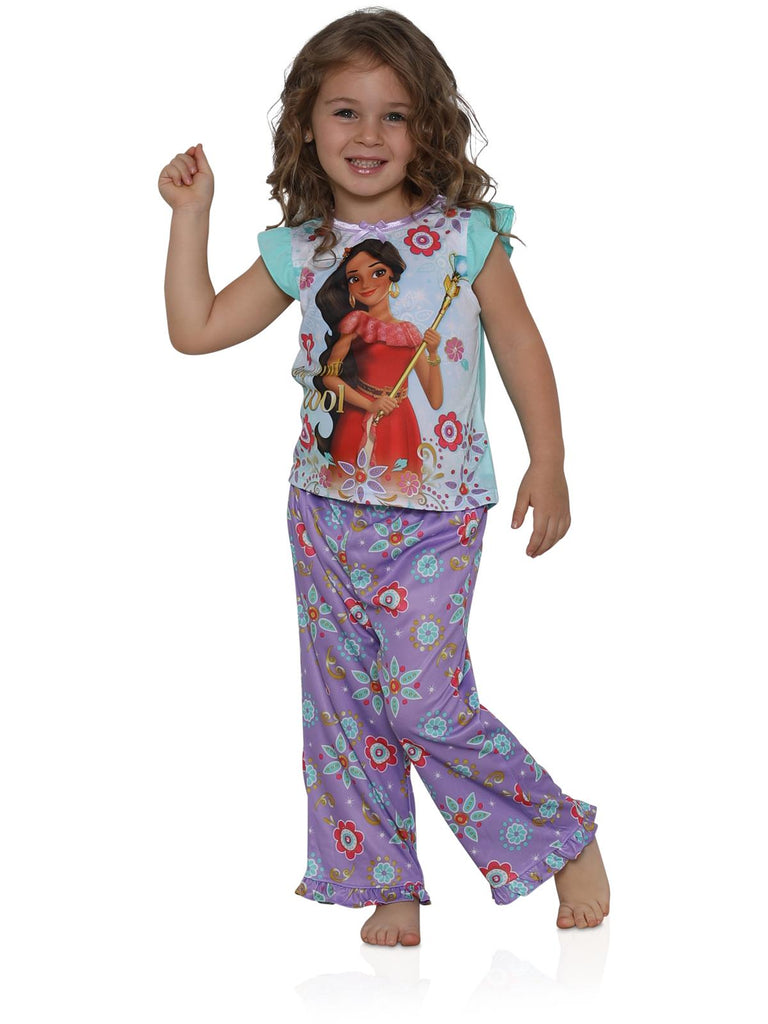 Disney Elena of Avalor Girls' Confident & Cool 2-Piece Pajamas - mint multi
