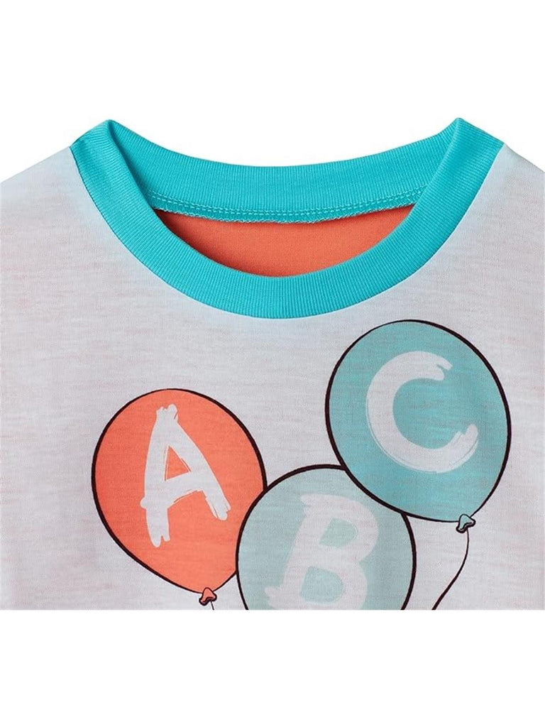 CoComelon Boys Pajamas for Toddler Kids | 4 Piece Sleepwear Sets for Toddler Boys Pajama Bottoms and Sleep Shirts White-Grey