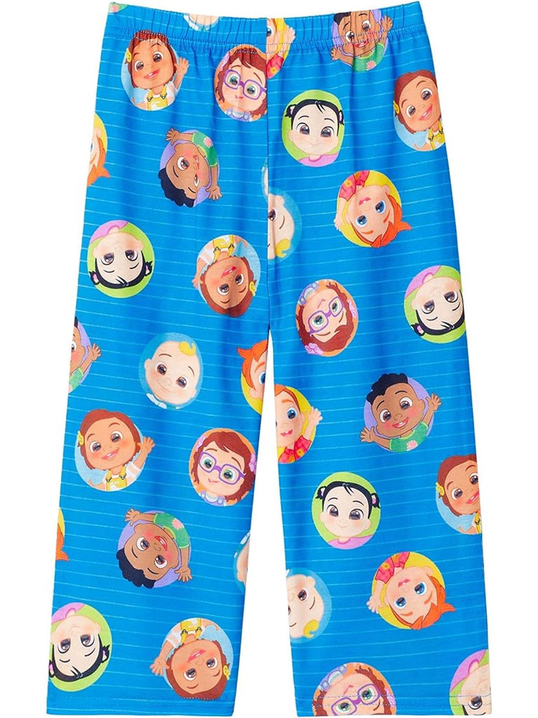 CoComelon Boys Pajamas for Toddler Kids | 4 Piece Sleepwear Sets for Toddler Boys Pajama Bottoms and Sleep Shirts Blue