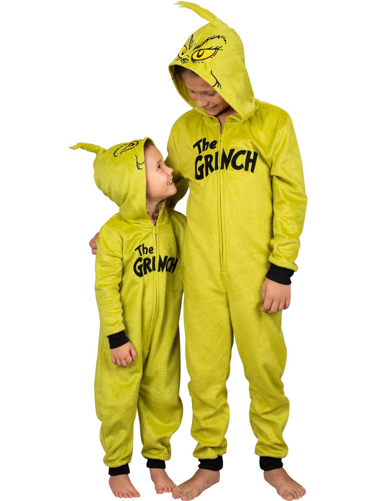 Dr. Seuss Grinch Family Matching Onesie Pajama Costume Union Suit