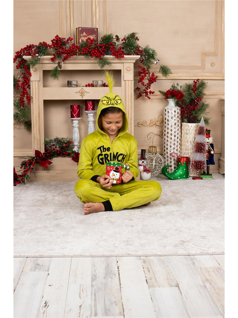 Dr. Seuss Grinch Family Matching Onesie Pajama Costume Union Suit