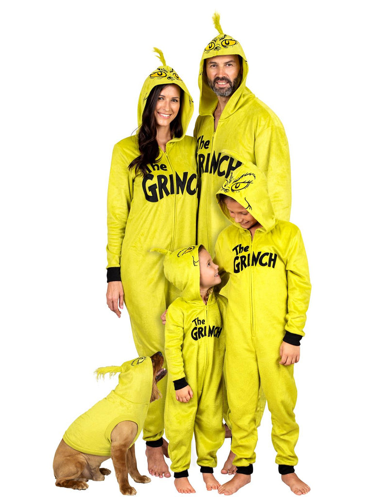 Dr. Seuss Grinch Family Matching Onesie Pajama Costume Union Suit