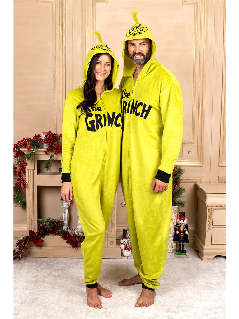 Dr. Seuss Grinch Family Matching Onesie Pajama Costume Union Suit