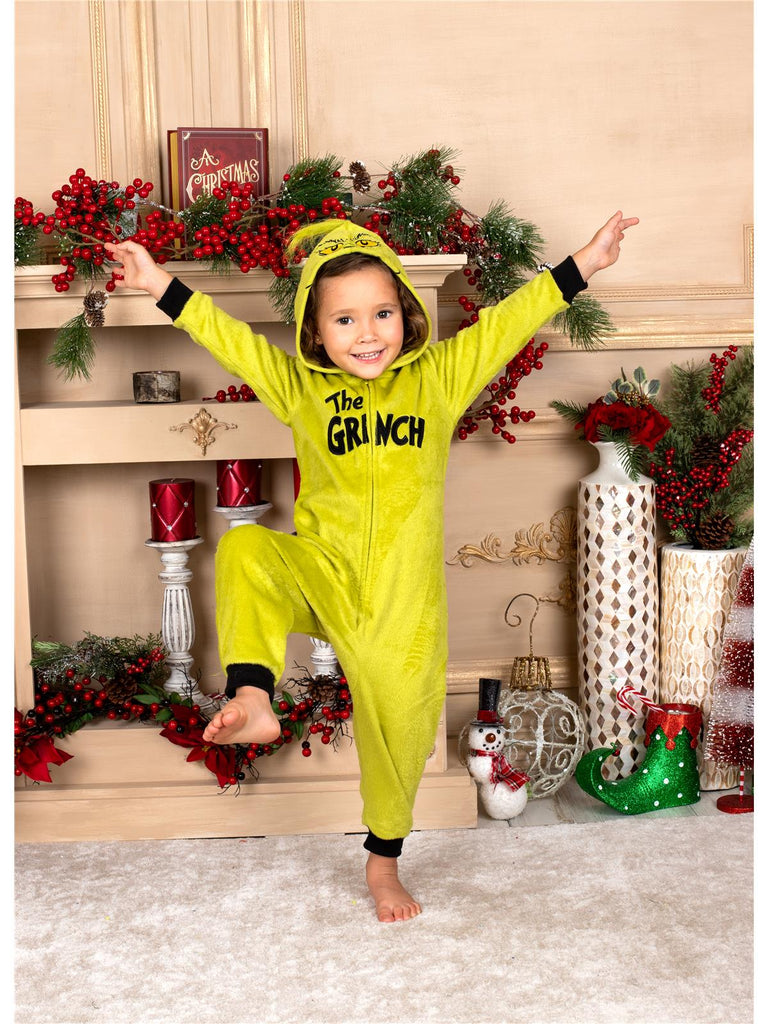 Dr. Seuss Grinch Family Matching Onesie Pajama Costume Union Suit