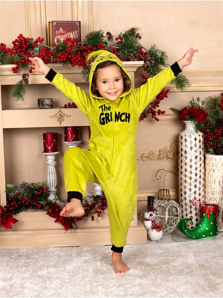Dr. Seuss Grinch Family Matching Onesie Pajama Costume Union Suit