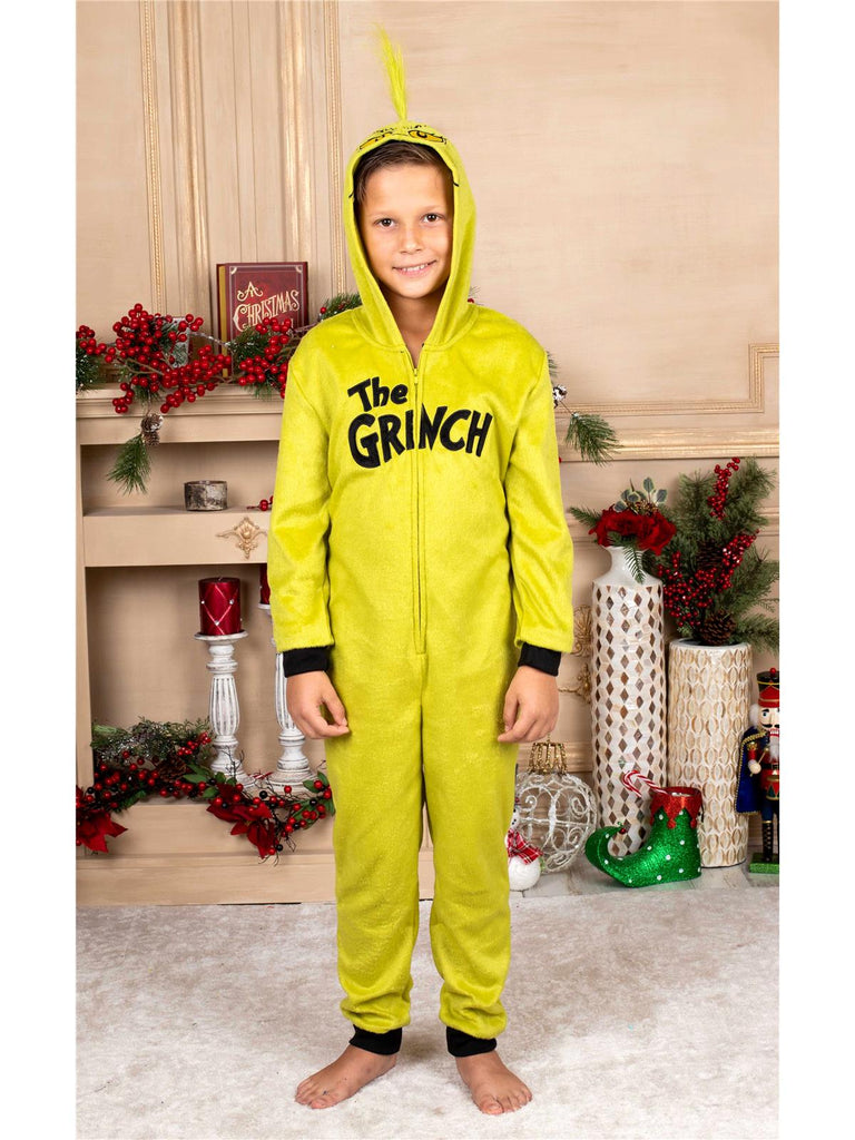 Dr. Seuss Grinch Family Matching Onesie Pajama Costume Union Suit