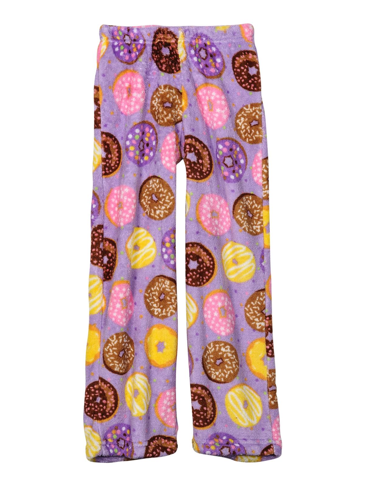 Up Past 8 Big Girls' Fuzzy Pajama Pant, Donuts – Premium Apparel Shop