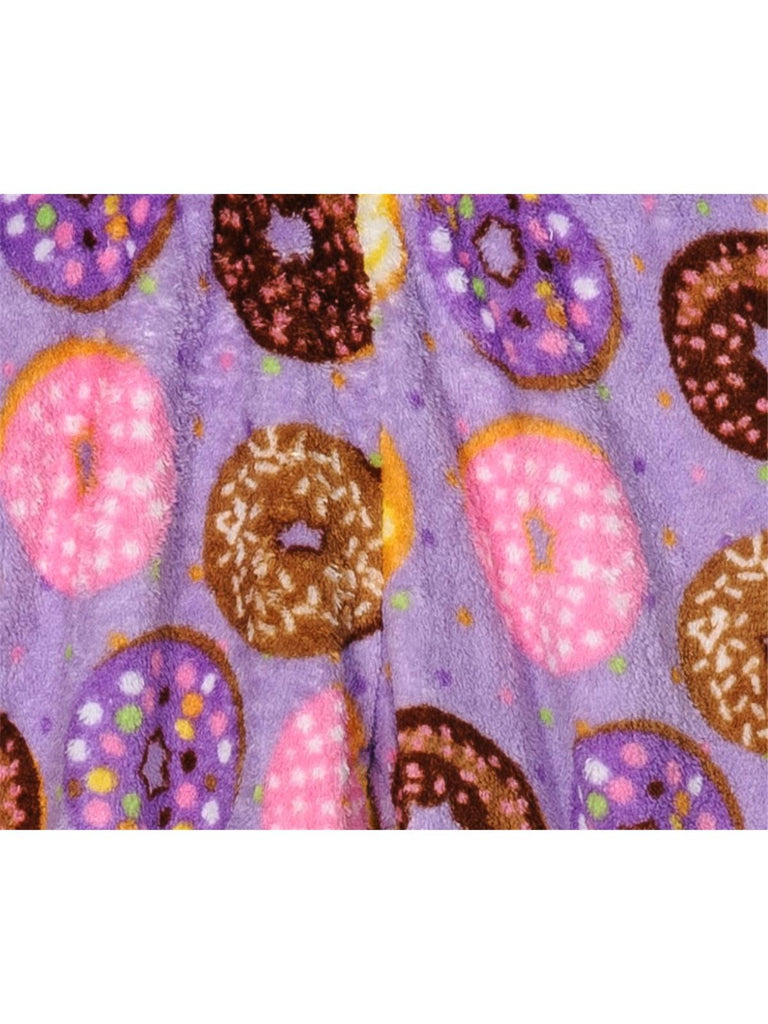 Up Past 8 Big Girls'  Fuzzy Pajama Pant, Donuts