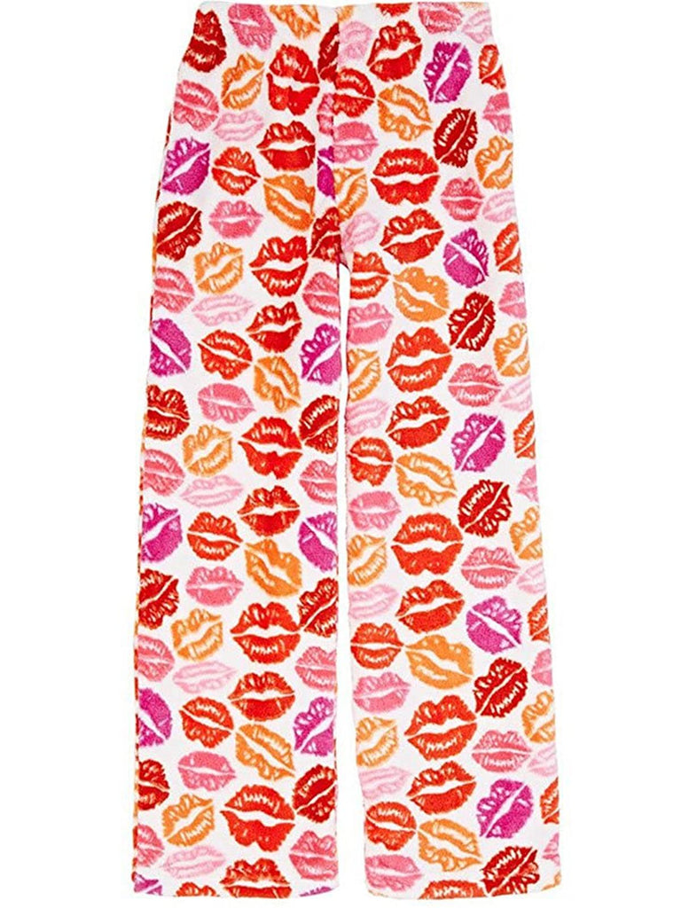 Up Past 8 Big Girls' Fuzzy Pant, Lips