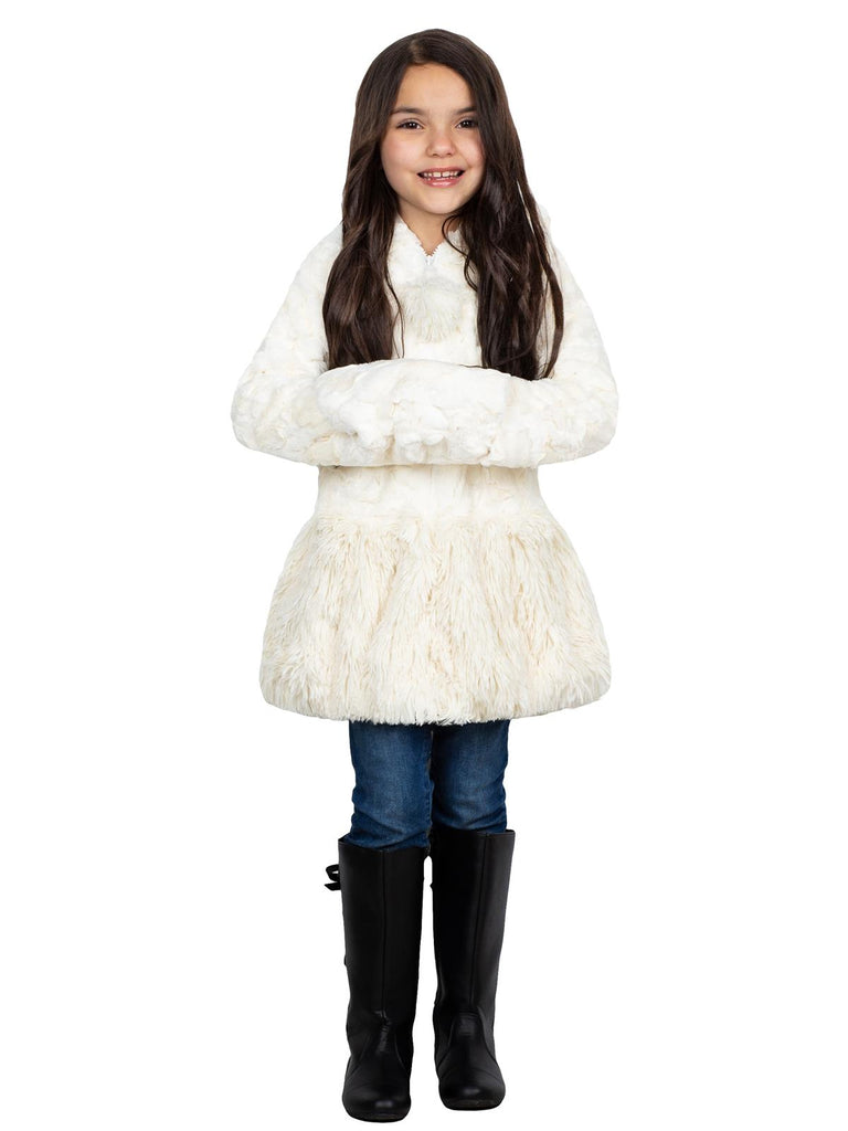 American Widgeon Hooded Shag Bottom Coat and Muff