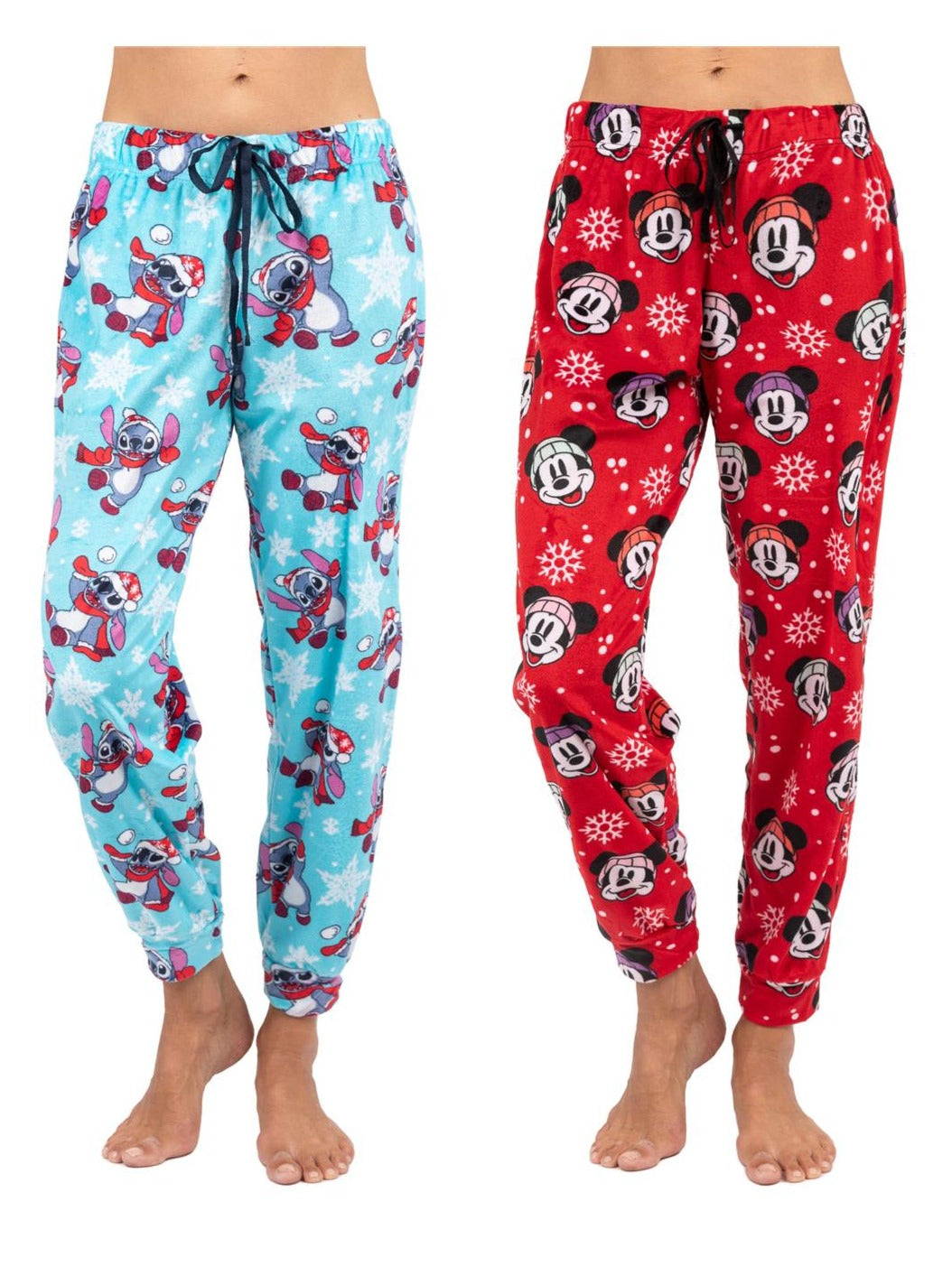 Disney Women's Plush Jogger Pajama Pants - Pack of 2