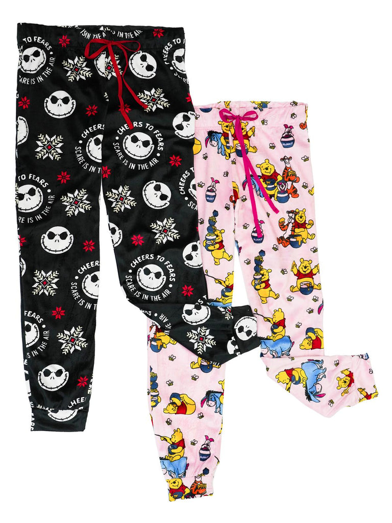 Winnie The Pooh Women's Plush Jogger Pajama Pants Pack of 2
