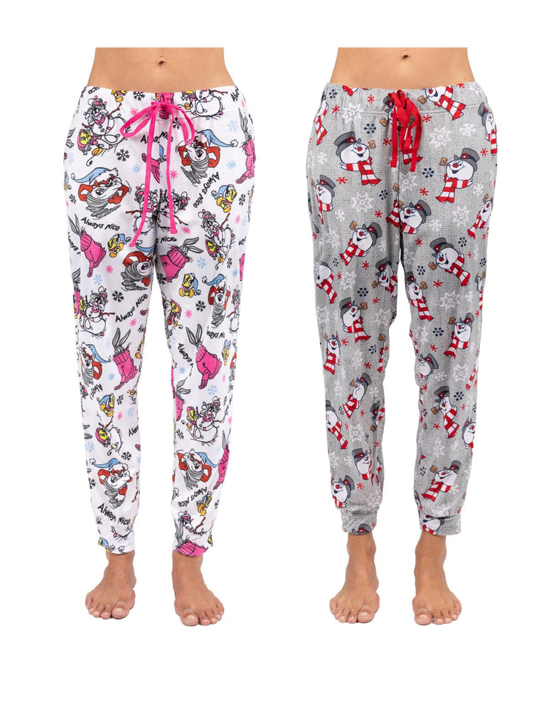 Looney Tunes Women's Plush Jogger Pajama Pants Pack of 2