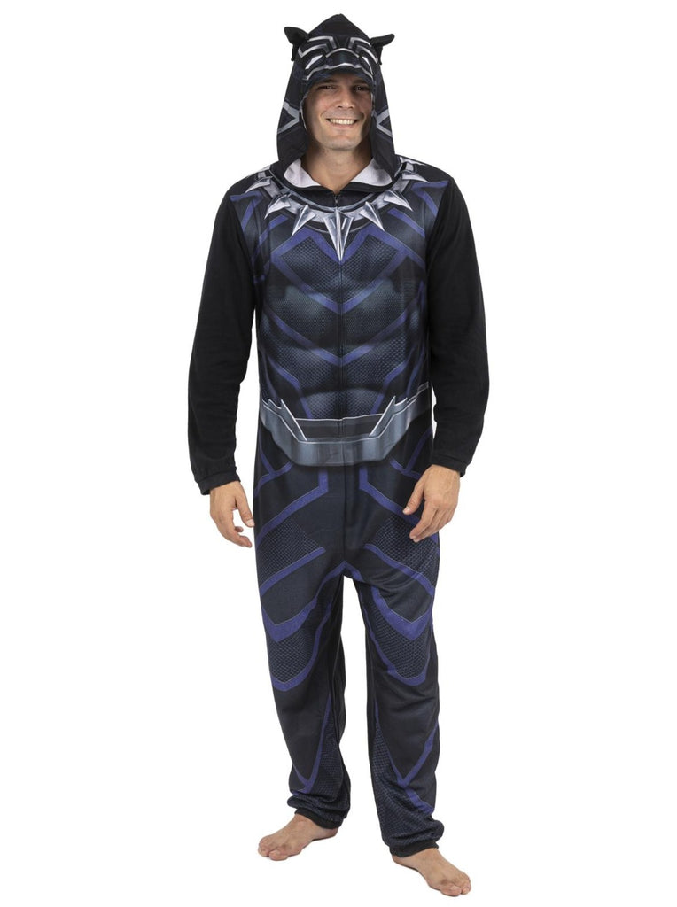 Marvel Black Panther Men's Onesie Pajama Costume, Wakanda Forever