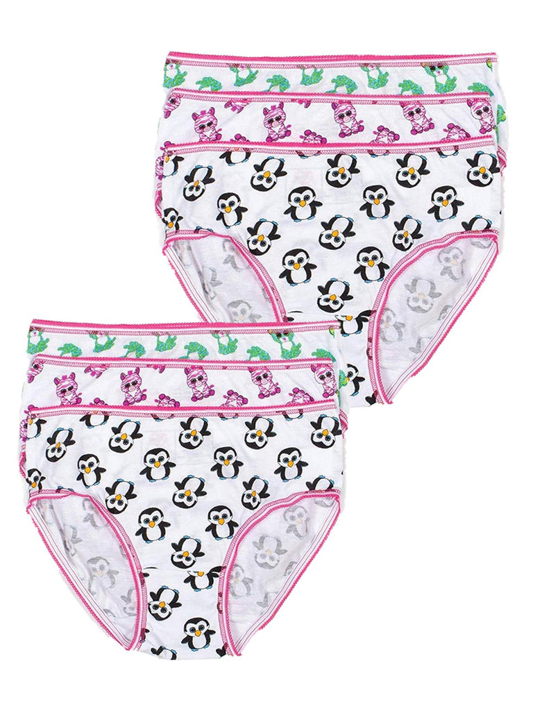 TY Big Girls's Beanie Boo's 6 Pack Brief Underwear