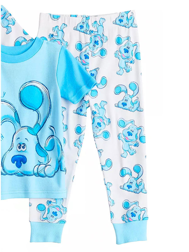 Blue's Clues Boys' Cotton Pajama, 4 Piece Sleepwear Set