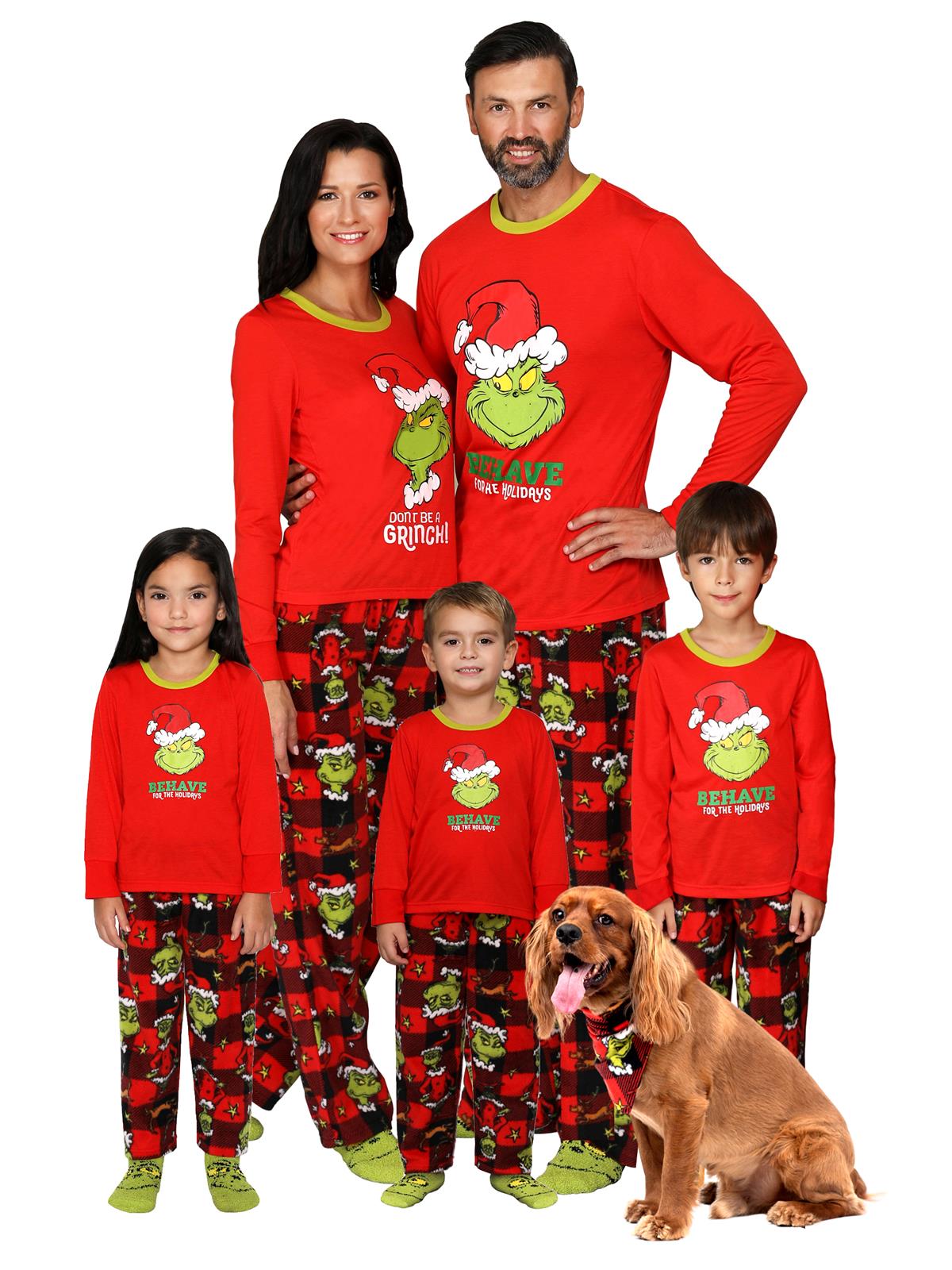 Family Matching Dr. Seuss The Grinch Pajama Behave For The