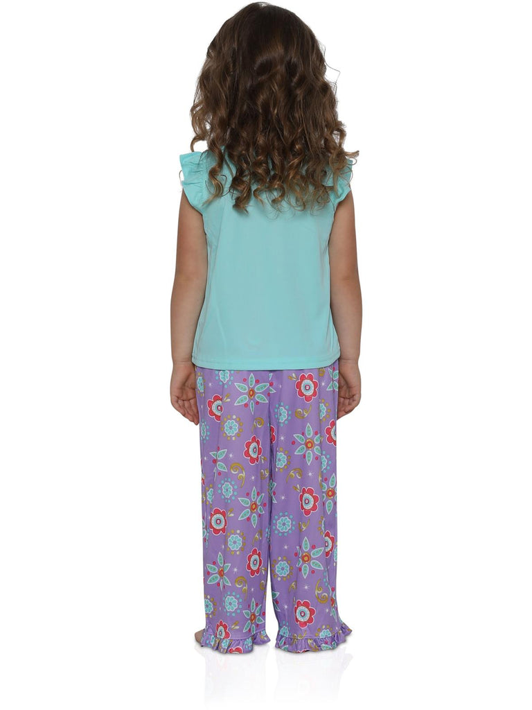 Disney Elena of Avalor Girls' Confident & Cool 2-Piece Pajamas - mint multi