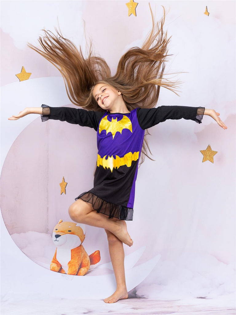 DC Comics Batgirl Super Heroes Long Sleeve Nightgown Sleepwear