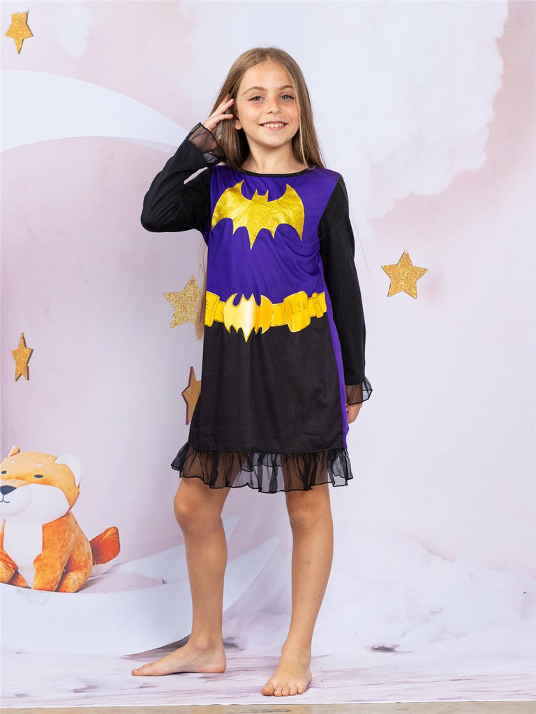 DC Comics Batgirl Super Heroes Long Sleeve Nightgown Sleepwear