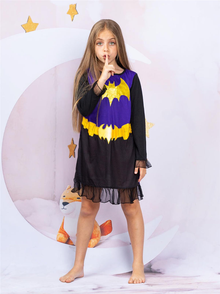 DC Comics Batgirl Super Heroes Long Sleeve Nightgown Sleepwear