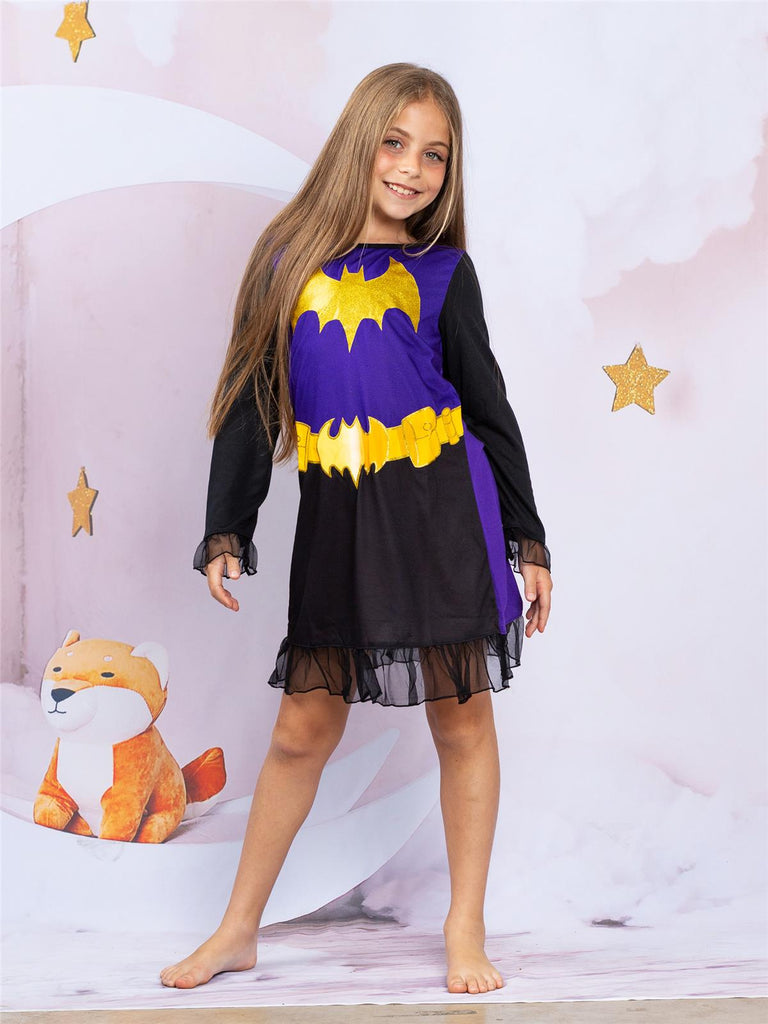 DC Comics Batgirl Super Heroes Long Sleeve Nightgown Sleepwear