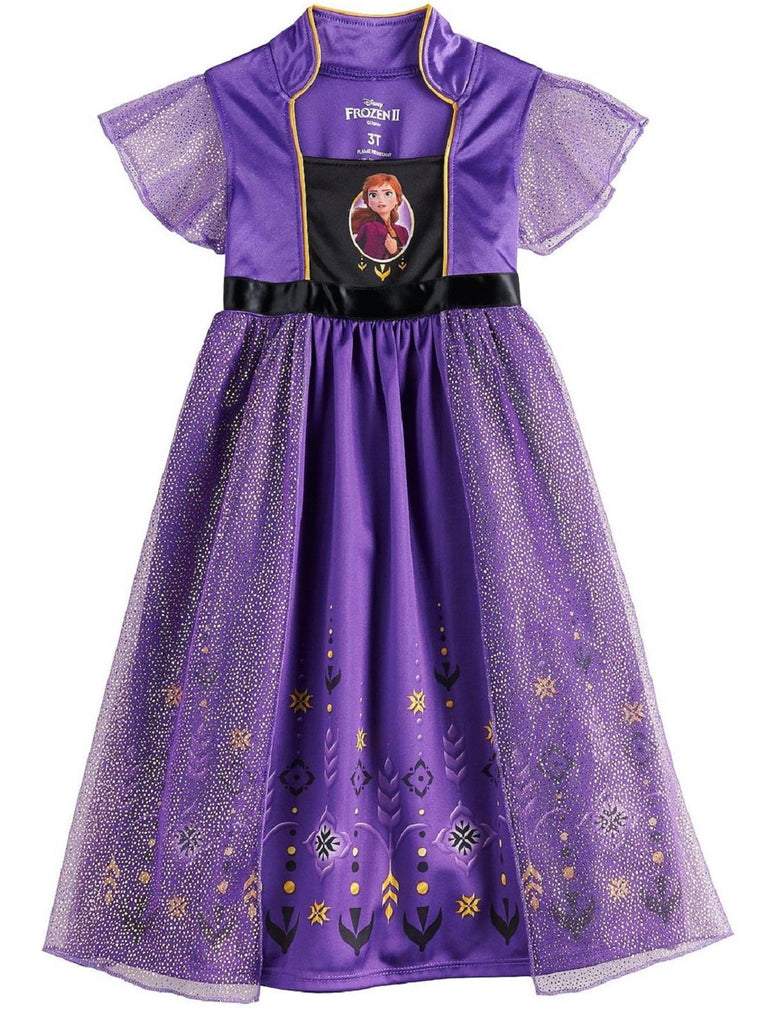 Disney Girls' Frozen II Nightgown Pajama Princess Dress Sleepwear