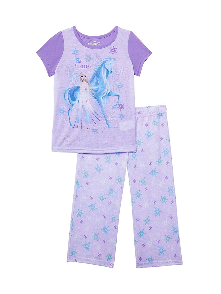 Disney Frozen Girls' Pajama, 2 Piece Sleep Set, Be Fearless