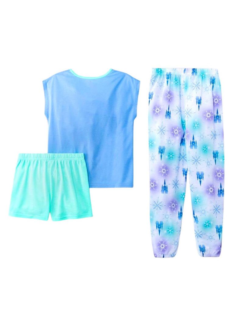 Disney Frozen Girls' Pajama, 3 Piece Sleepwear Set