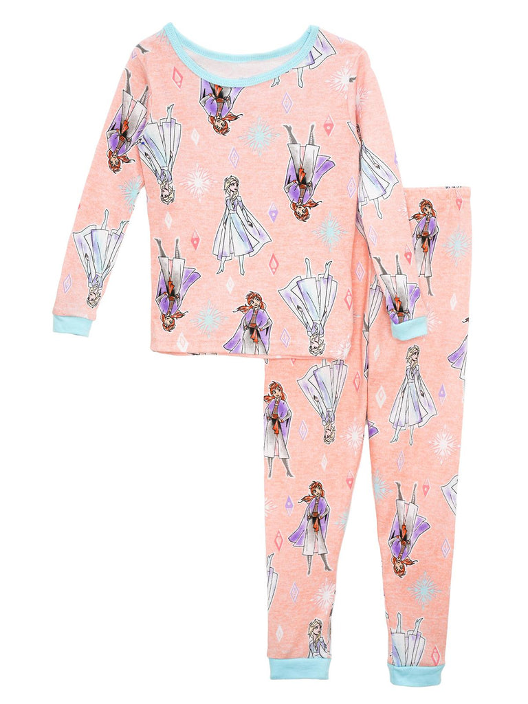 Disney Frozen Girls' 4 Piece Cotton Pajama Set