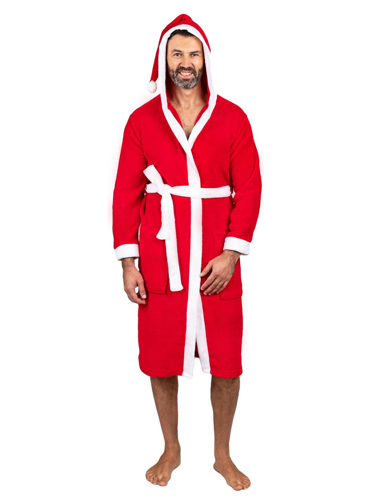 Intimo Men's Hooded Family Pajama Santa Robe