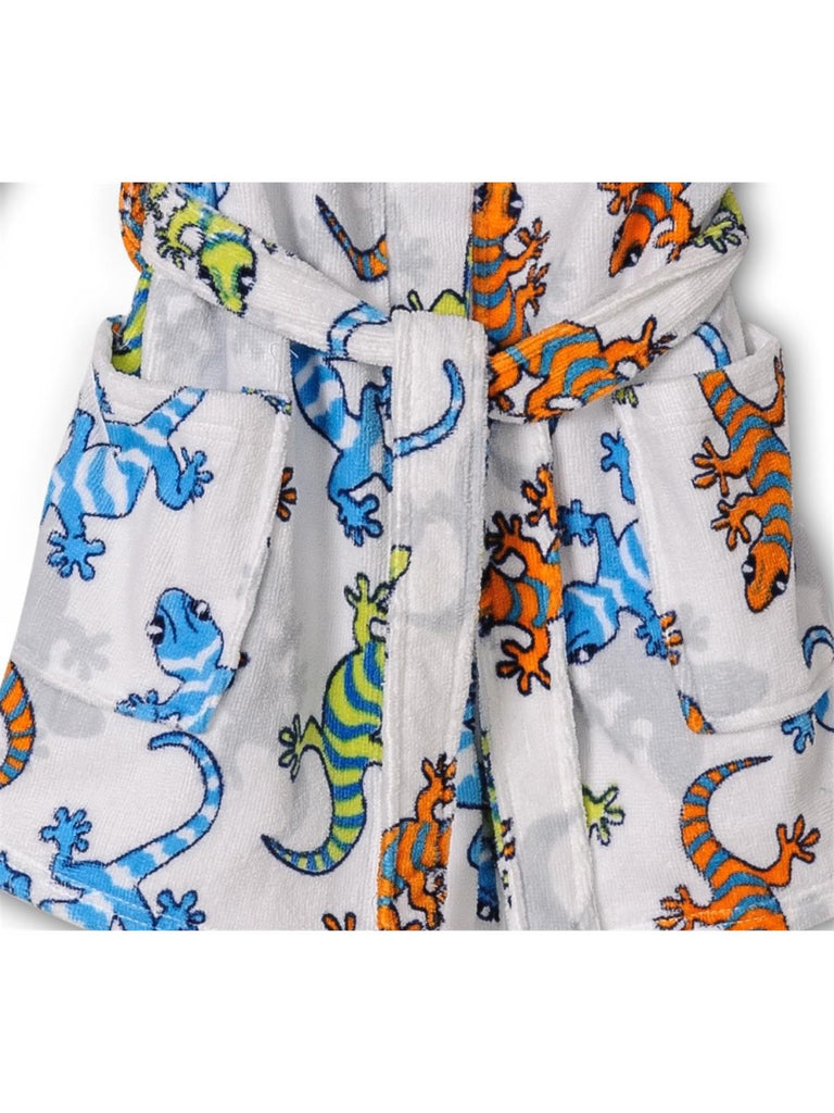 Splish Splash & Me Boys Beach Bath Lizard Hooded Robe Cover Up