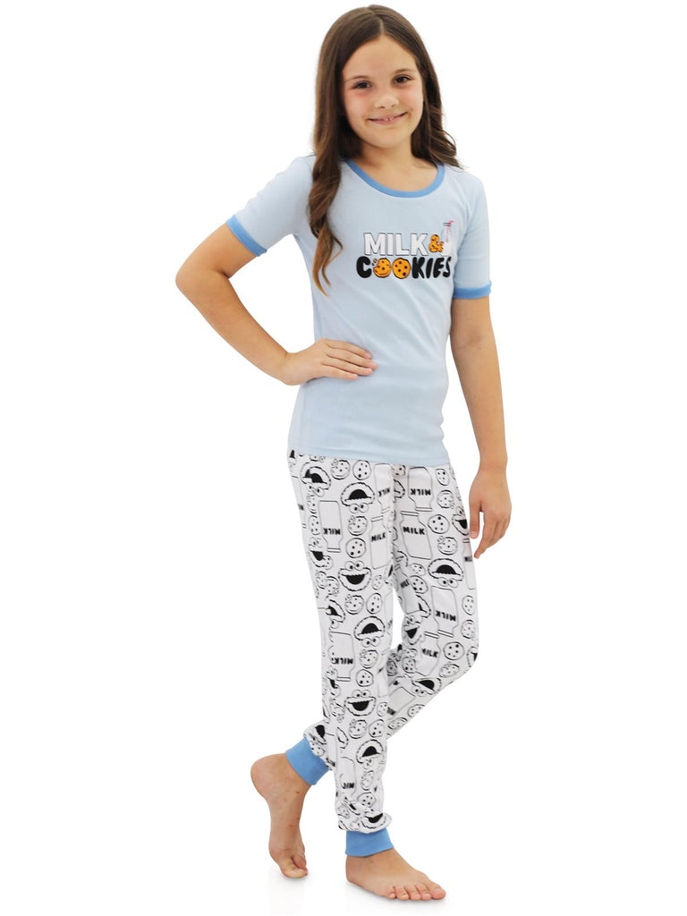 Sesame Street Cookie Monster Mommy and Me Girls' Pajama 2 Piece Set Sleepwear