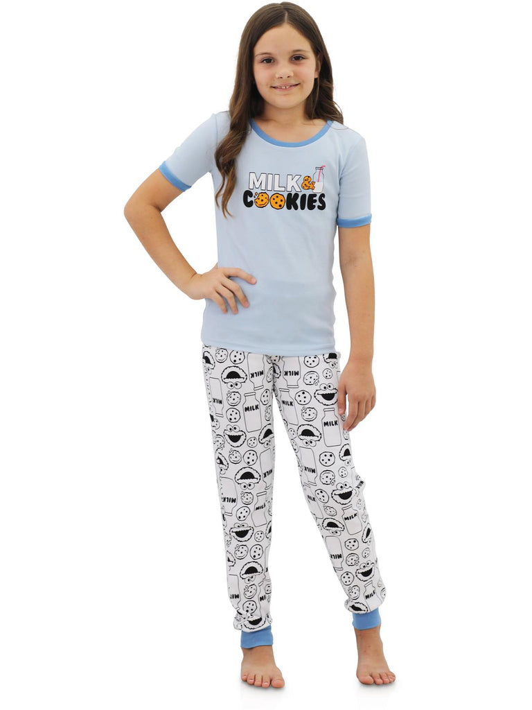 Sesame Street Cookie Monster Mommy and Me Girls' Pajama 2 Piece Set Sleepwear