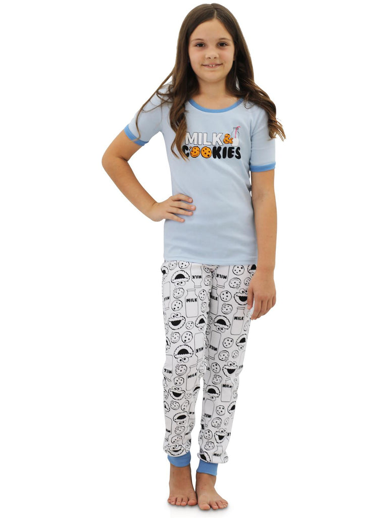 Sesame Street Cookie Monster Mommy and Me Girls' Pajama 2 Piece Set Sleepwear