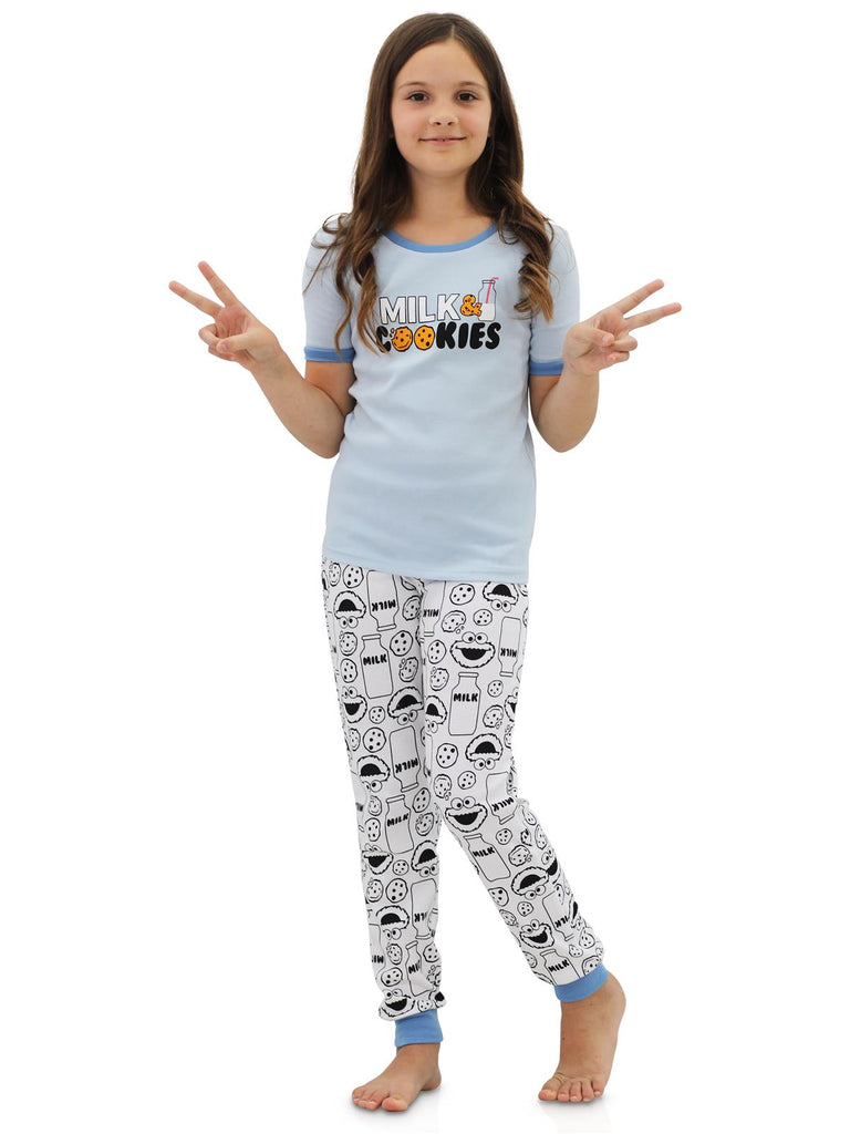 Sesame Street Cookie Monster Mommy and Me Girls' Pajama 2 Piece Set Sleepwear