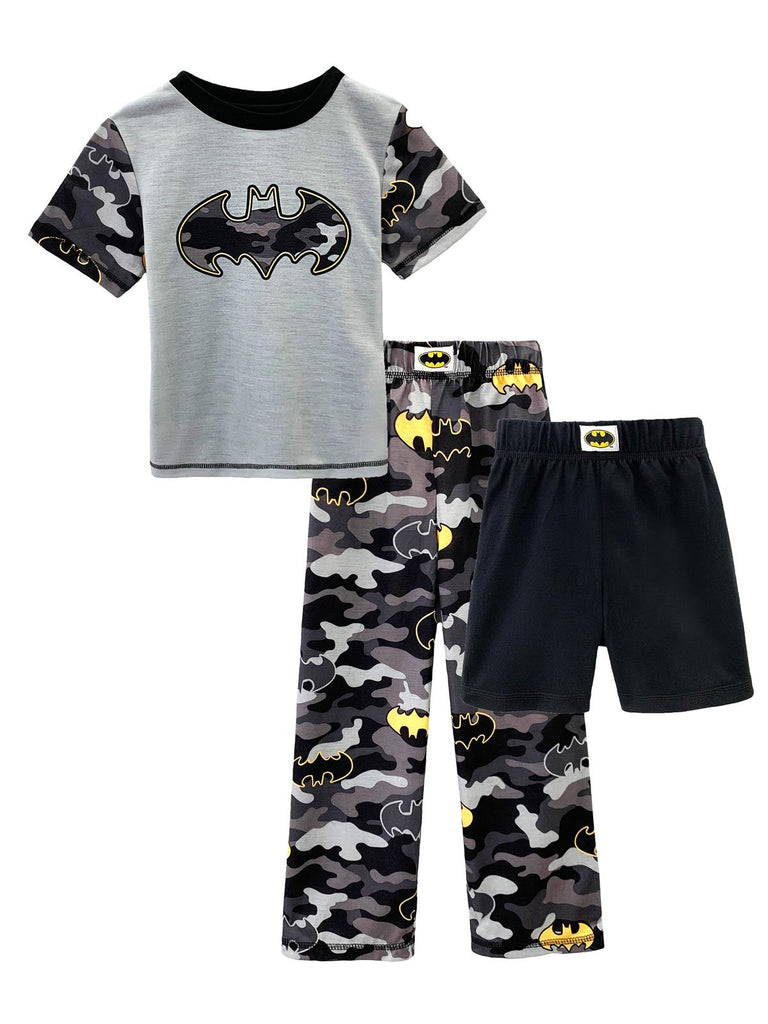 DC Comics Batman Boys' 3 Piece Pajama Set Sleepwear