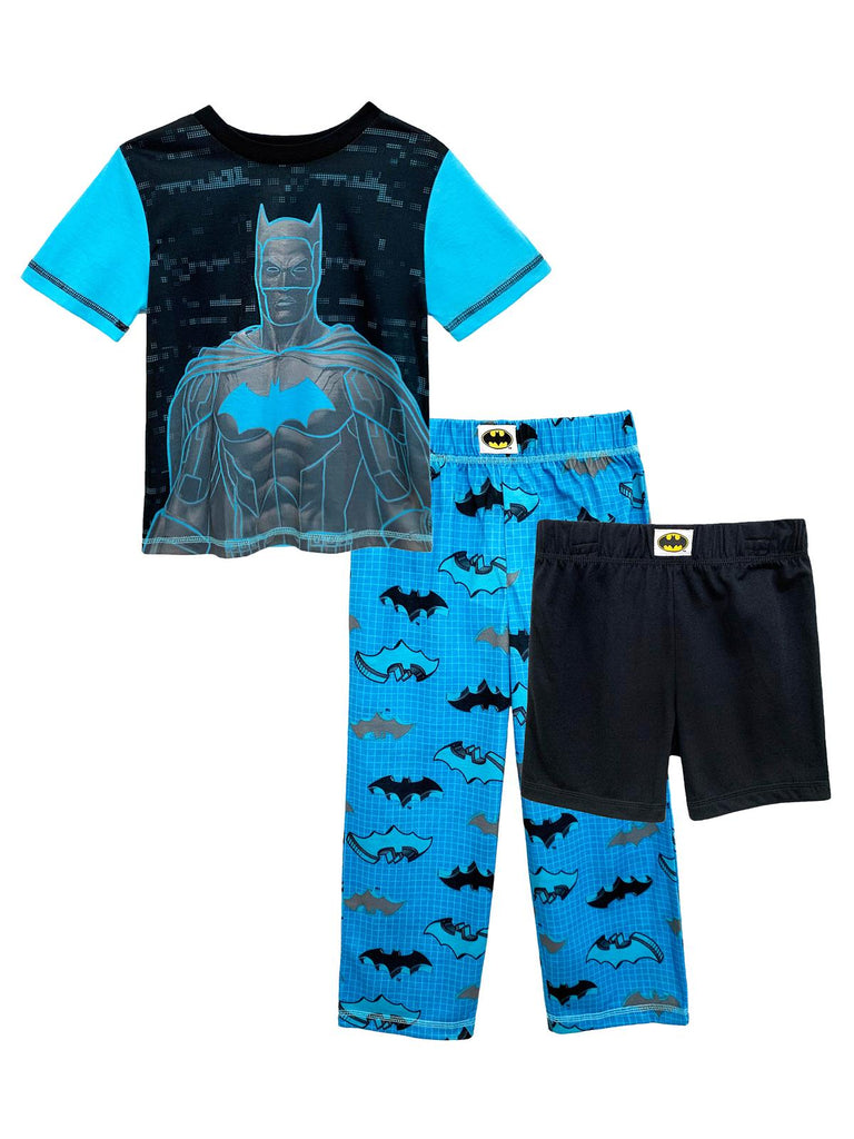 Batman DC Universe Boys' 3 Piece Pajama Set Sleepwear