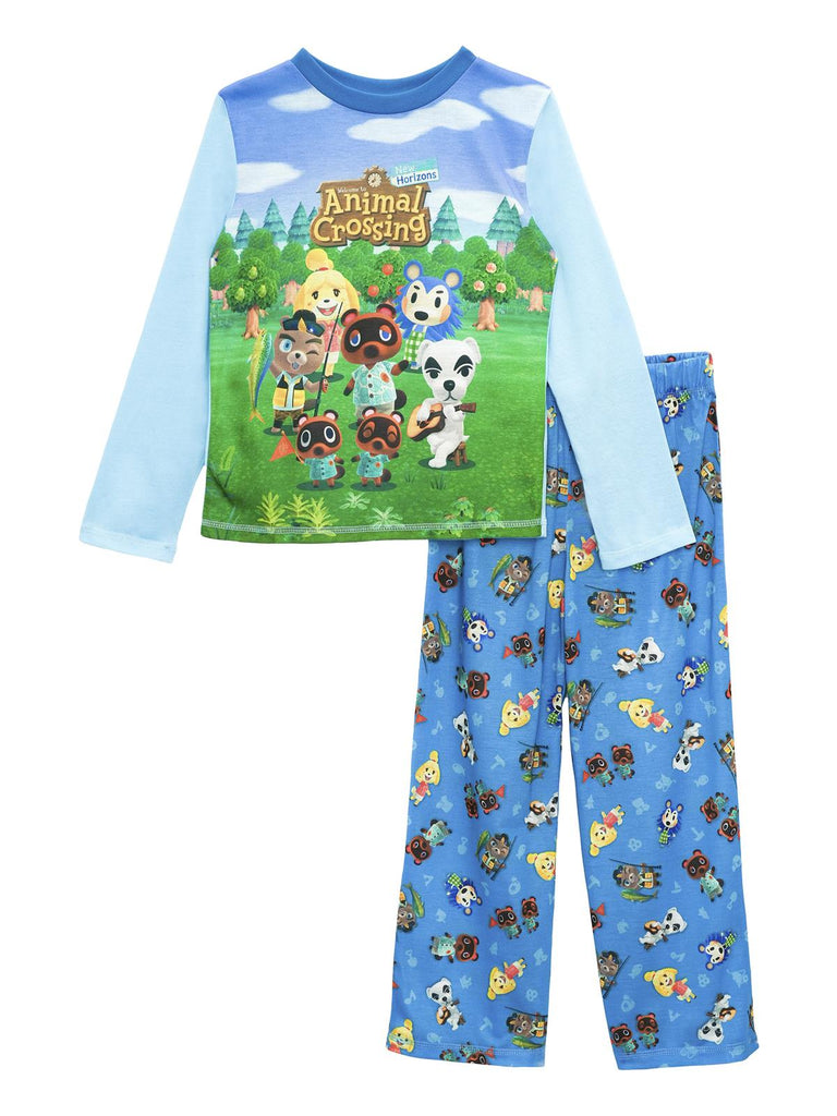 Animal Crossing Boys' Pajama, Long Sleeve 2 Piece Sleep Set