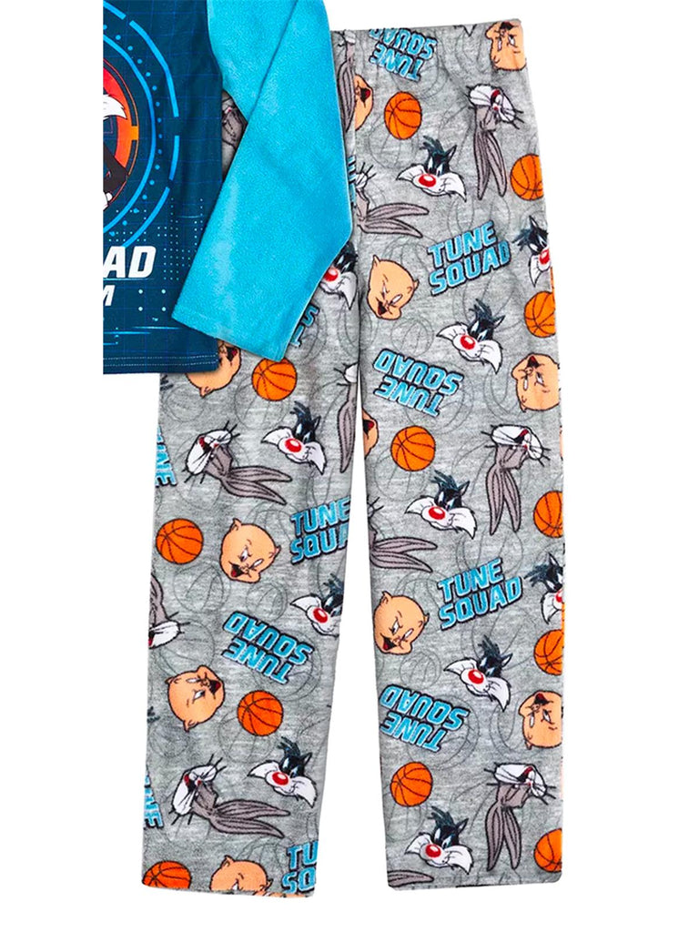 Looney Tunes Boys' Space Jam Pajama, 2 Piece Fleece Sleep Set