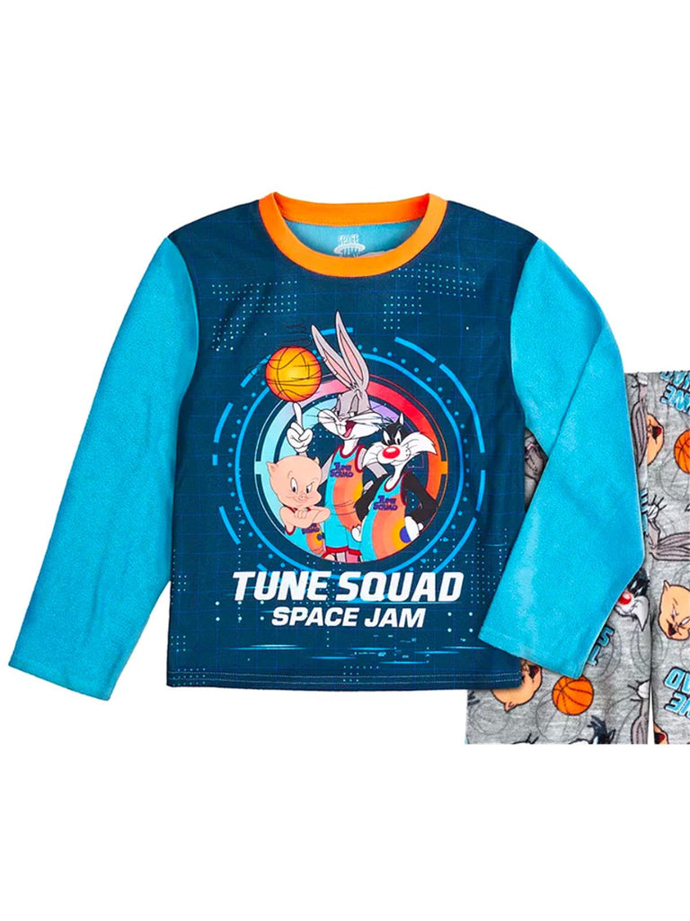 Looney Tunes Boys' Space Jam Pajama, 2 Piece Fleece Sleep Set