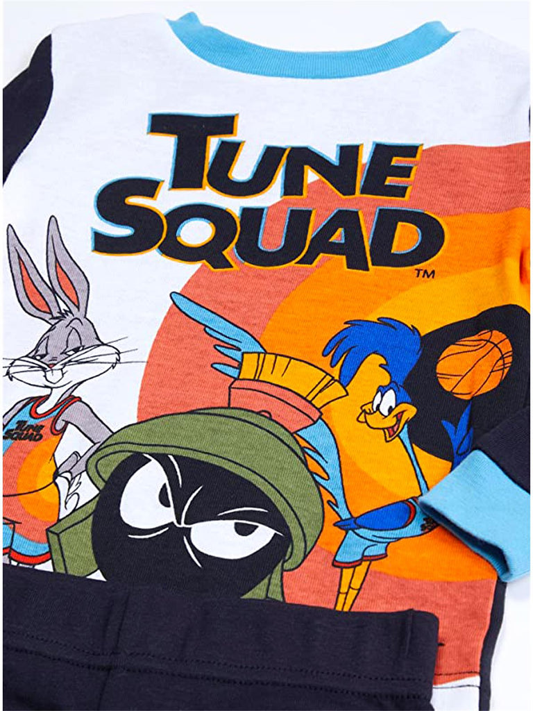 Looney Tunes Space Jam Tune Squad Boys' Pajama, 4 Piece Cotton Sleep Set