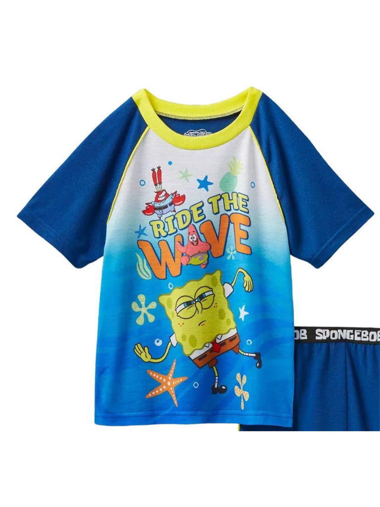 SpongeBob Boys' Pajama, 2 Piece Top and Shorts Sleepwear Set