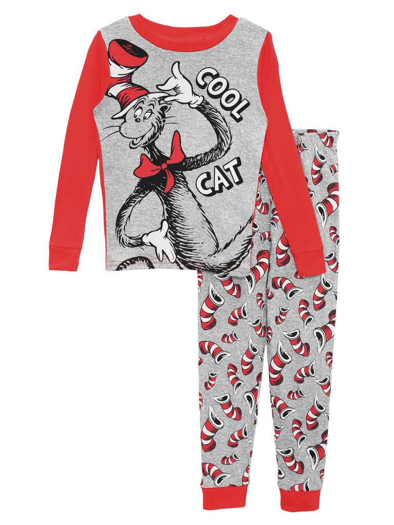 Dr. Seuss Cat In The Hat Kids' Pajamas, 2 Piece Sleep Set