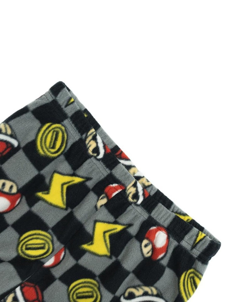 Super Mario Boys' 2 Piece Pajama Set, Fleece Pants