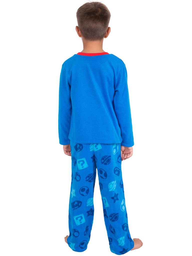 Super Mario Boys' 2 Piece Fleece Pajama Set