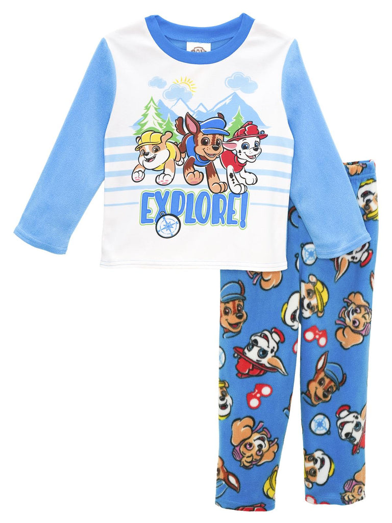 Paw Patrol Boys' 2 Piece Fleece Pajama Set