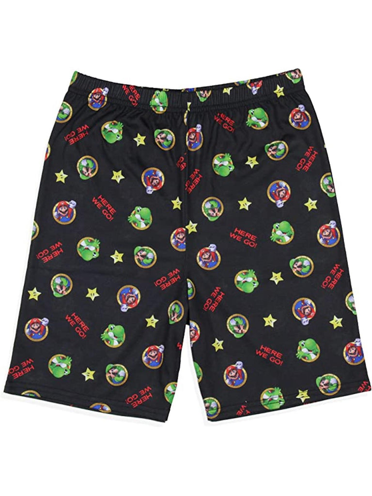 SUPER MARIO Boys' Pajama Set, Yoshi Mario Luigi, Sizes 4-10